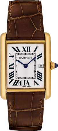 CRWGTA0067 - Tank Louis Cartier watch - Large model, quartz movement, 18K  yellow gold, leather - Cartier