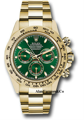 ROLEX 116508 116508-0013 Daytona Green Dial Gold Men's