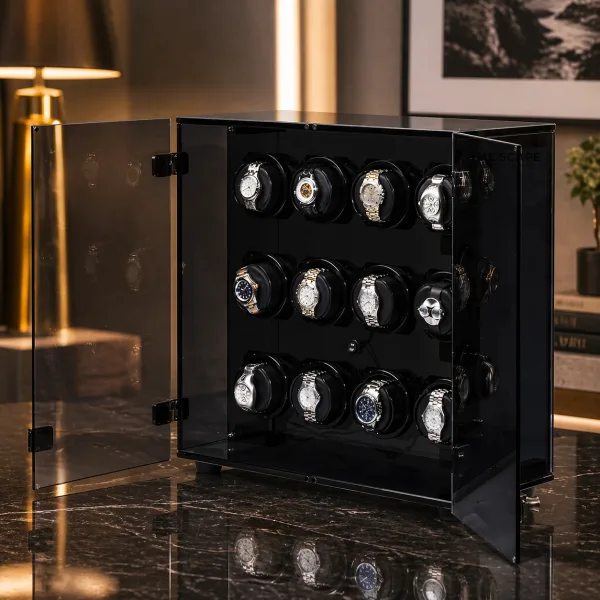 Orbita Milano 12 Smoked Acrylic Programmable Watch Winder