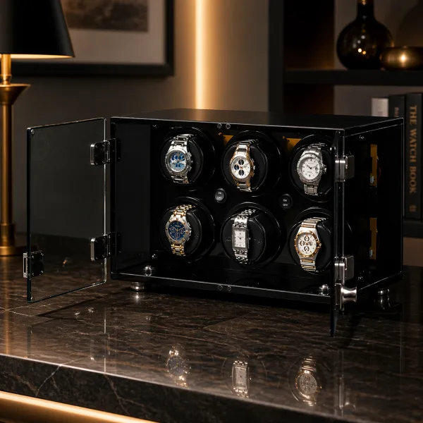 Orbita Milano 6 Smoked Acrylic Rotorwind Watch Winder