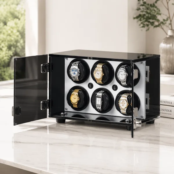 Orbita Milano 6 White Leatherette Rotorwind Watch Winder