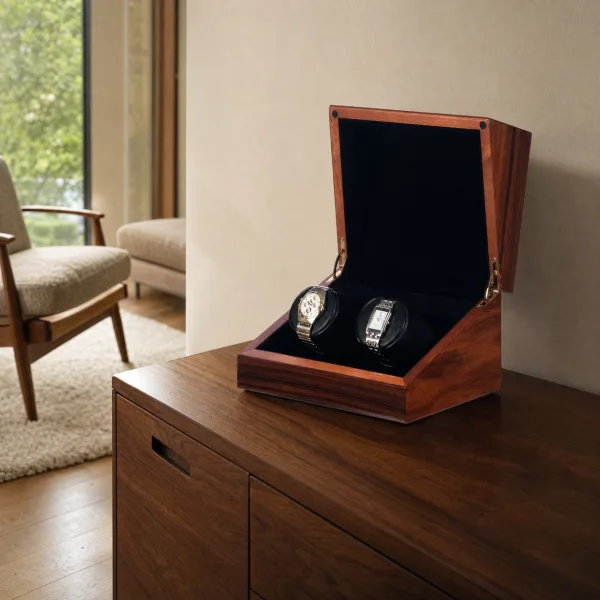 Orbita Sparta Deluxe 2 Teak Rotorwind Watch Winder