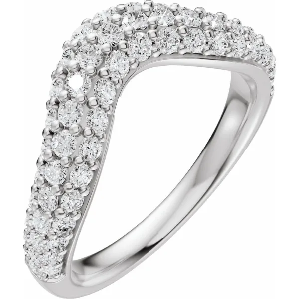 Celeste Pave Contour Band