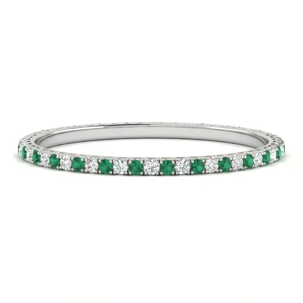 Corona Reale Bangle in 14K White Gold