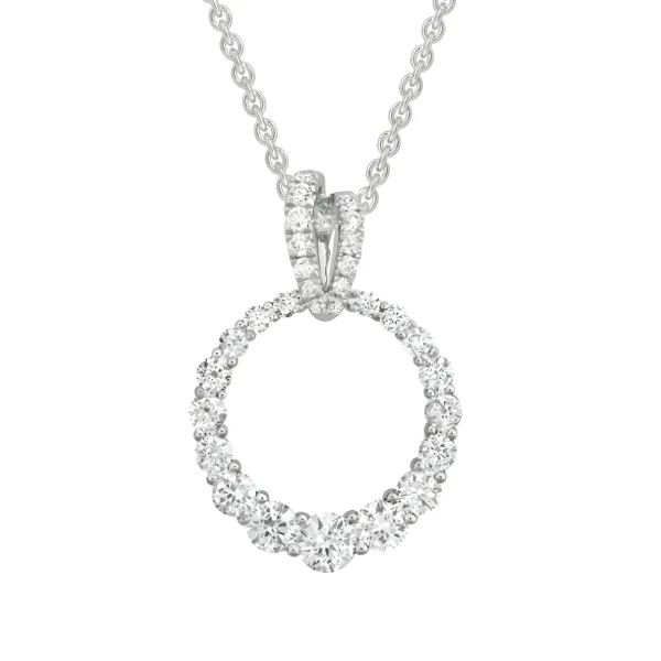 Diamond Necklace in 14K White Gold (0.70 CTTW)