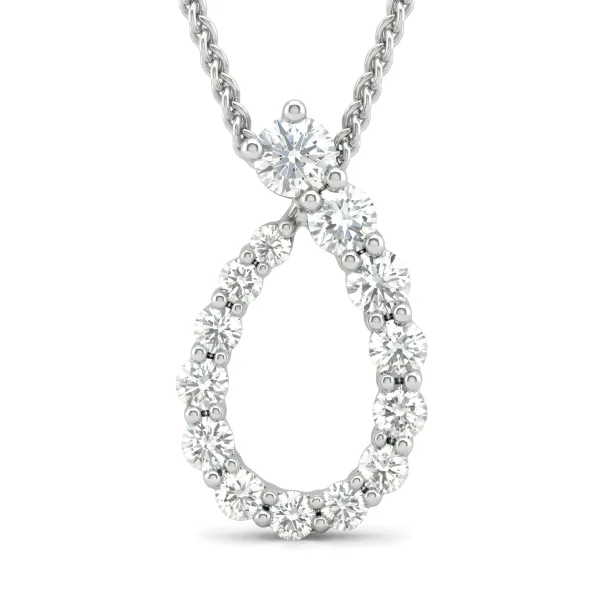 Diamond Necklace in 14K White Gold (0.53 CTTW)