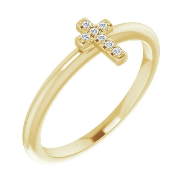Sanctum Cross Pave Stackable Ring
