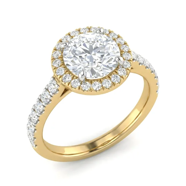 Alma Clara Diamond Ring in 14K Yellow Gold