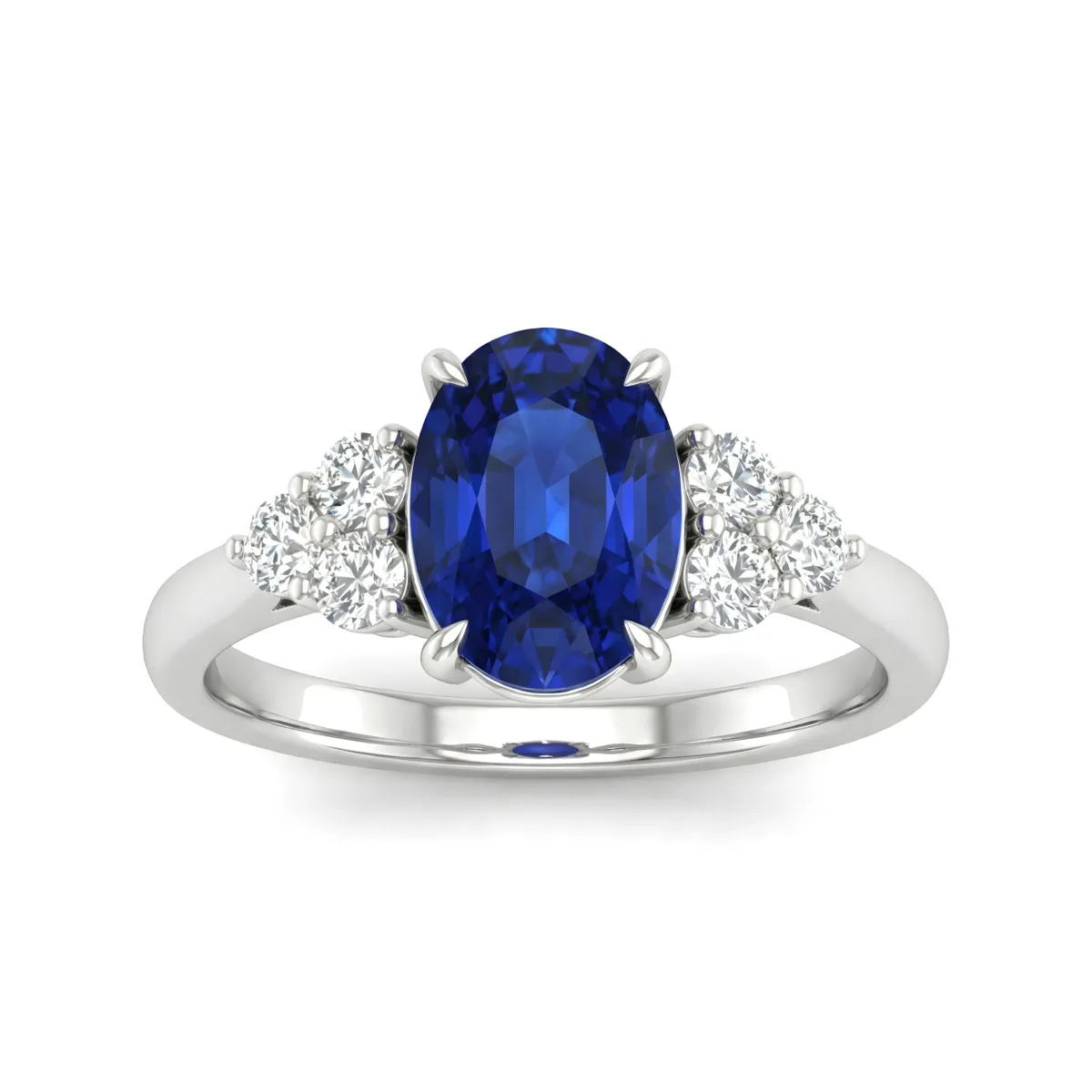 Abisso di Luce Sapphire Ring in Platinum