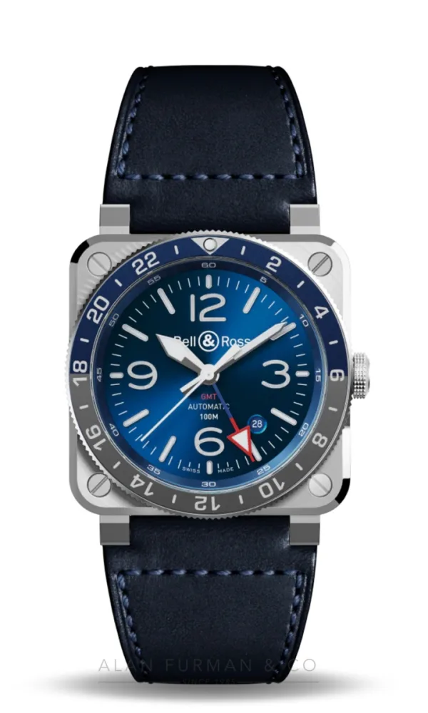 Bell & Ross BR-03 GMT Blue (Ref. BR0393-BLU-ST/SCA)