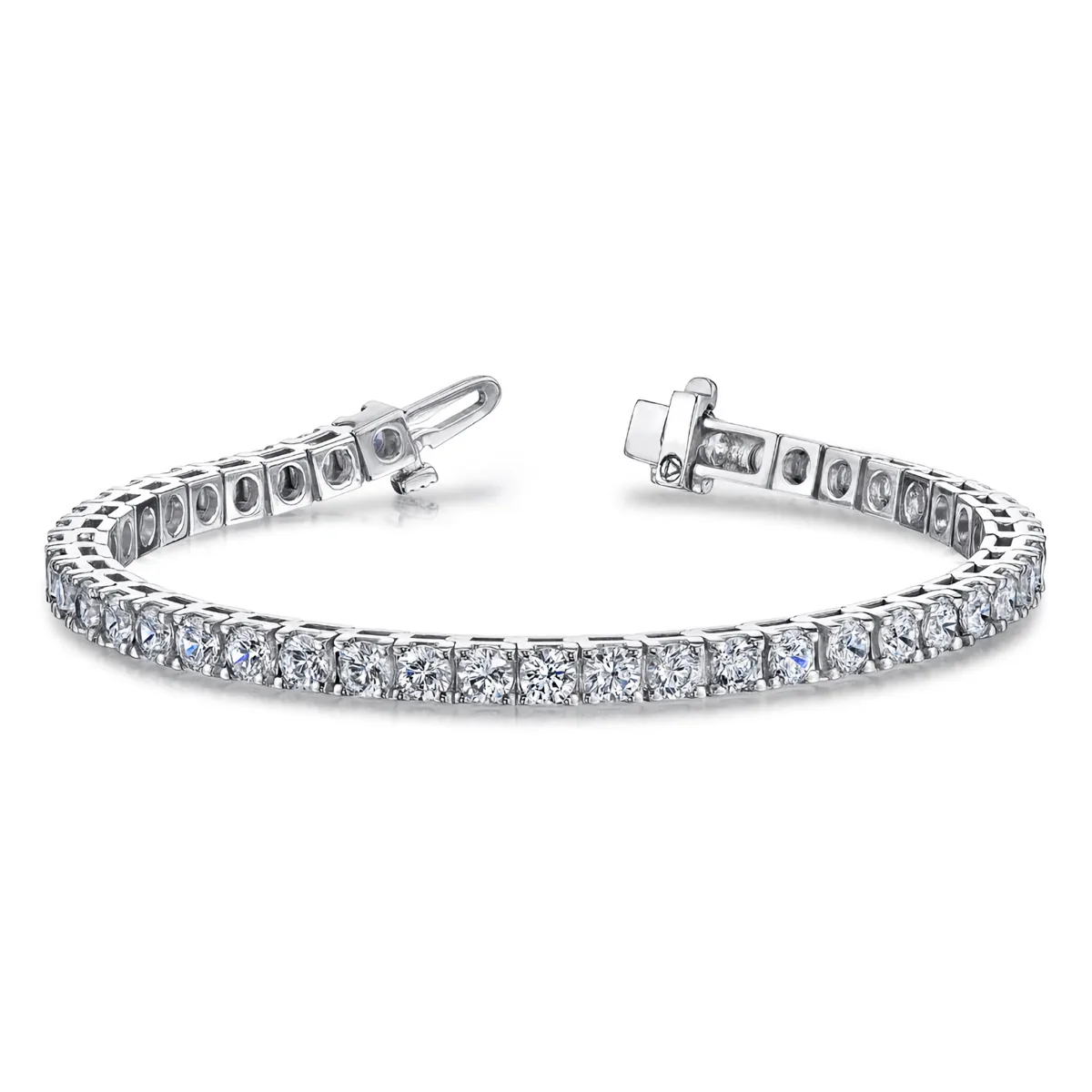 Lab-Grown Diamond Tennis Bracelet 14K White Gold 2.00 CTTW