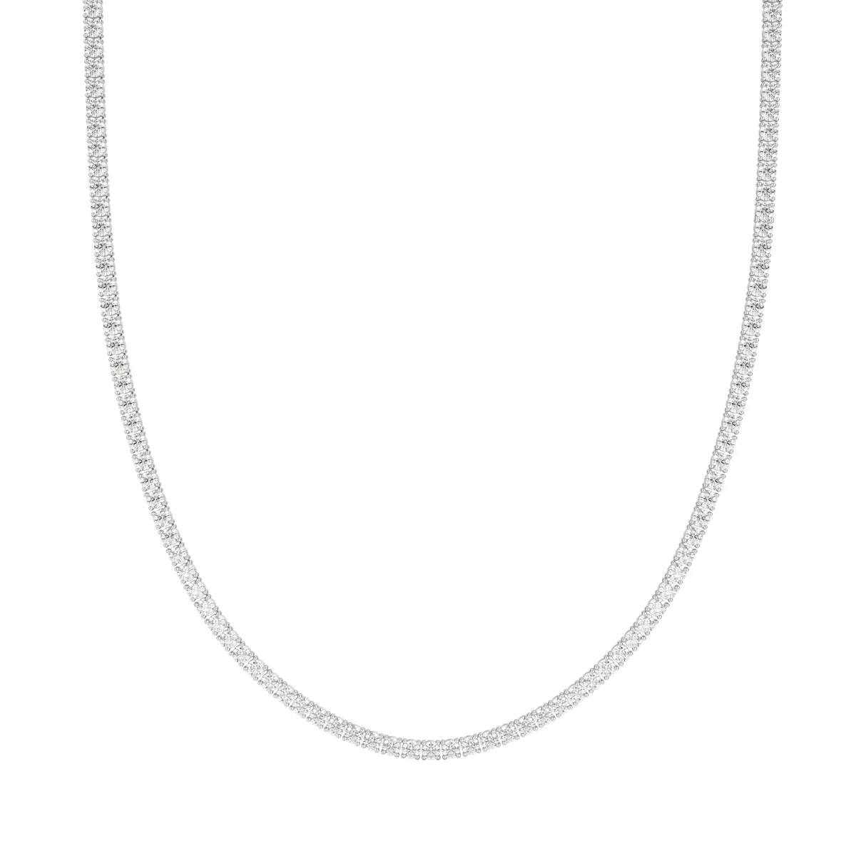 Lab-Grown Diamond Tennis Necklace 14K White Gold 6.88 CTTW