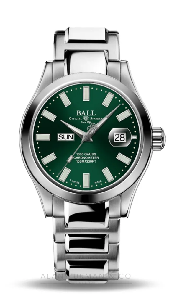 Ball Engineer III Marvelight Chronometer Day-Date Green (Ref. NM9036C-S1C-GR)