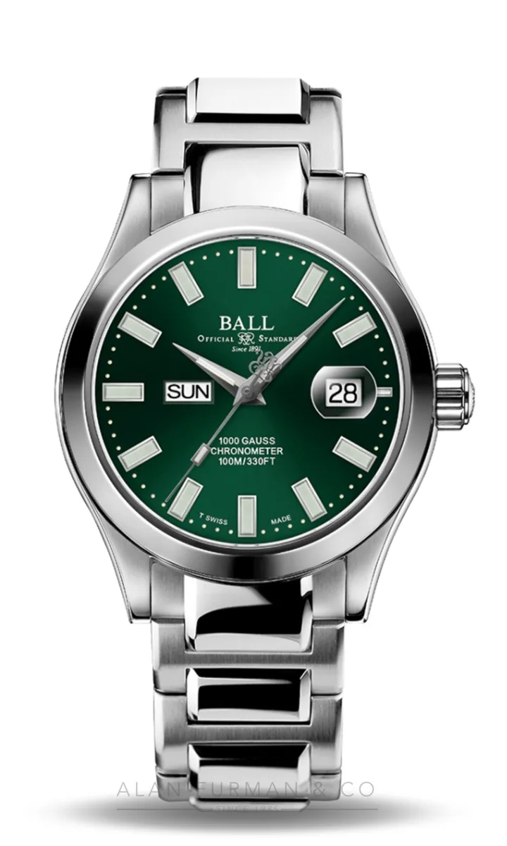 Ball Engineer III Marvelight Chronometer Day-Date Green (Ref. NM9036C-S1C-GR)