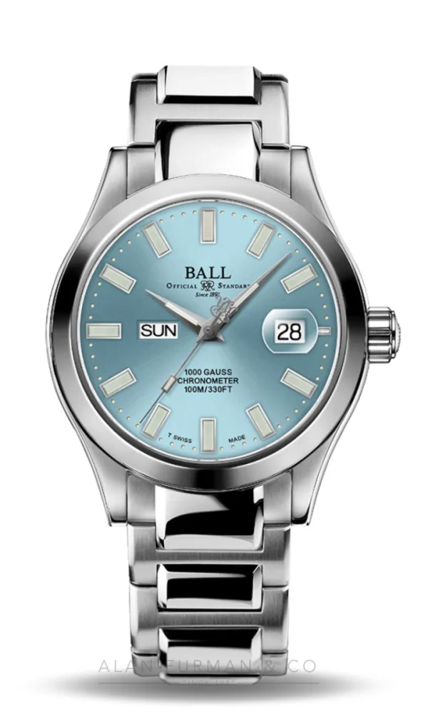 Ball Engineer III Marvelight Chronometer Day-Date Ice Blue (Ref. NM9036C-S1C-IBE)