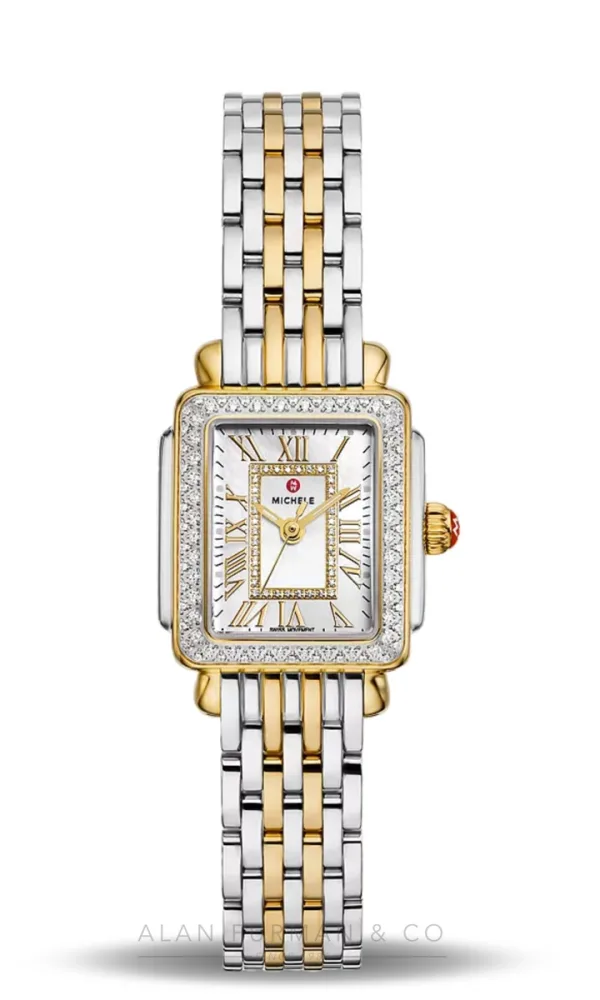 Michele Deco Madison Mini Diamond Two-Tone 18K Gold-Plated (Ref. MWW06D000172)
