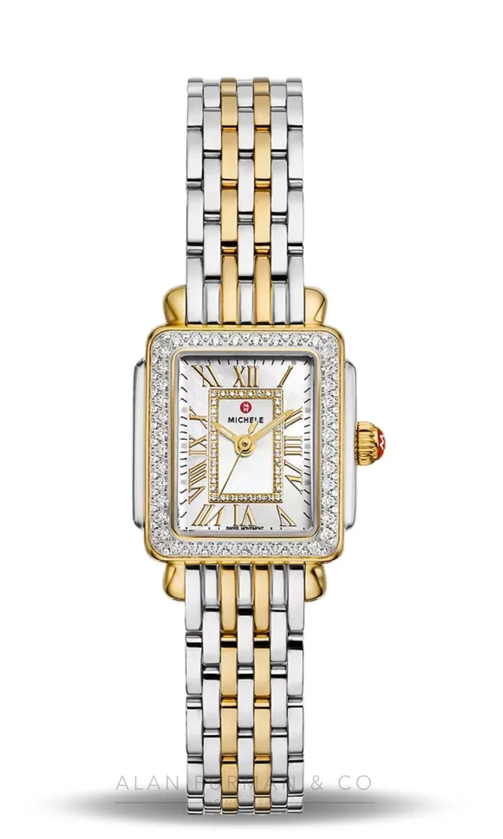 Michele Deco Madison Mini Diamond Two-Tone 18K Gold-Plated (Ref. MWW06D000172)