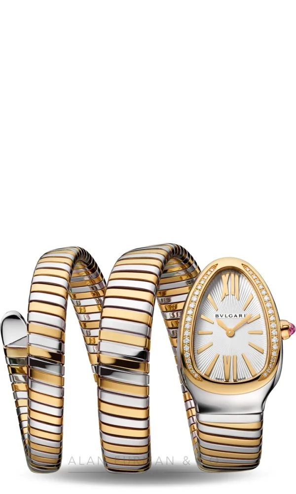 Bulgari Serpenti Tubogas Yellow Gold and Steel 35mm (Ref. 103797)