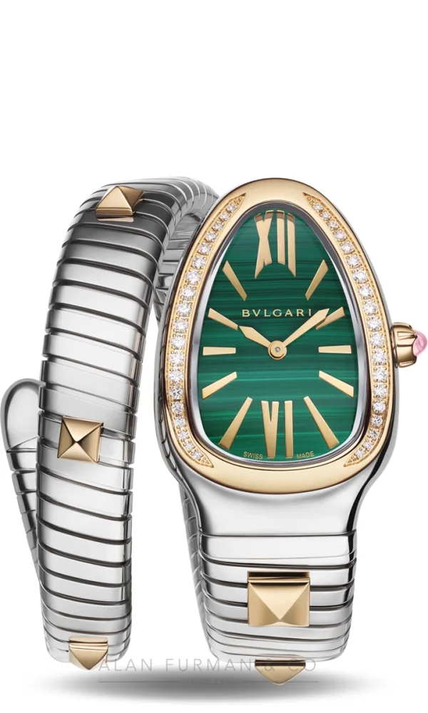 Bulgari Serpenti Tubogas Steel and Gold 35mm (Ref. 104360)