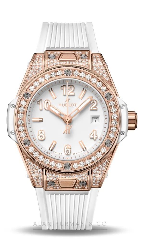 Hublot Big Bang One Click King Gold White Pavé 33mm (Ref. 485.OE.2080.RW.1604)