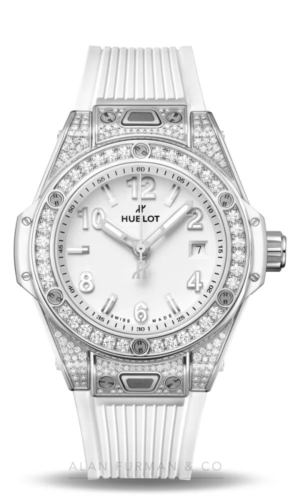 Hublot Big Bang One Click Steel White Pavé 33mm (Ref. 485.SE.2010.RW.1604)
