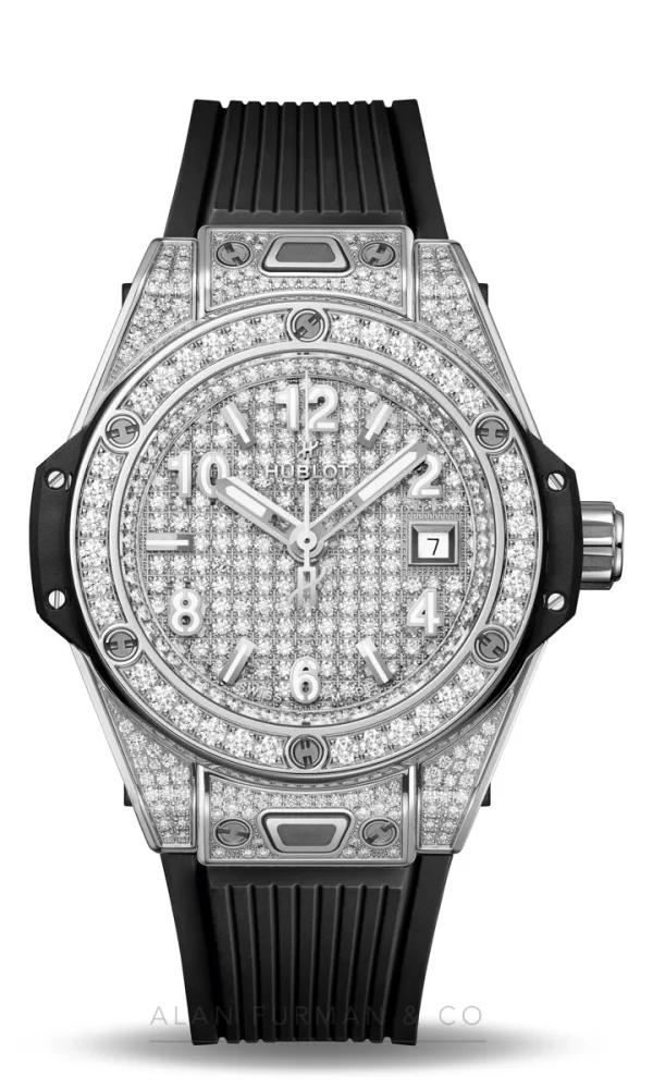 Hublot Big Bang One Click Steel Full Pavé 33mm (Ref. 485.SX.9000.RX.1604)