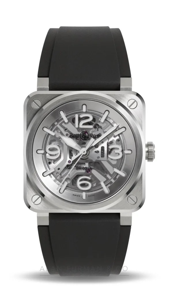 Bell & Ross BR-03 Skeleton Steel (Ref. BR03A-BL-SKST/SRB)