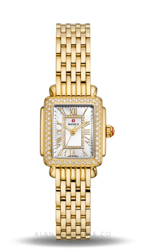 Michele Deco Madison Mini Diamond 18K Gold-Plated 24mm (Ref. MWW06D000173)