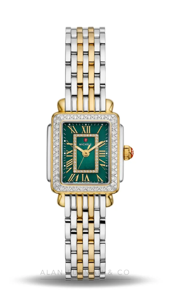 Michele Deco Madison Mini Diamond Two-Tone 18K Gold-Plated 24mm (Ref. MWW06D000174)