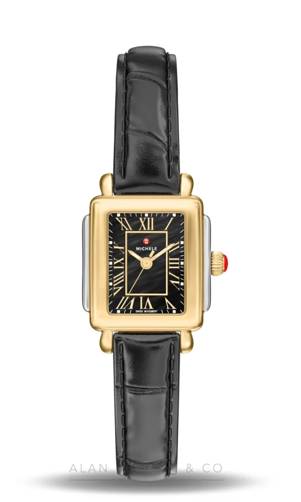 Michele Deco Madison Mini Black Leather 24mm (Ref. MWW06D000179)