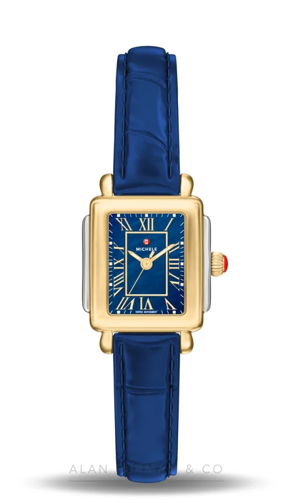 Michele Deco Madison Mini Navy Leather 24mm (Ref. MWW06D000180)