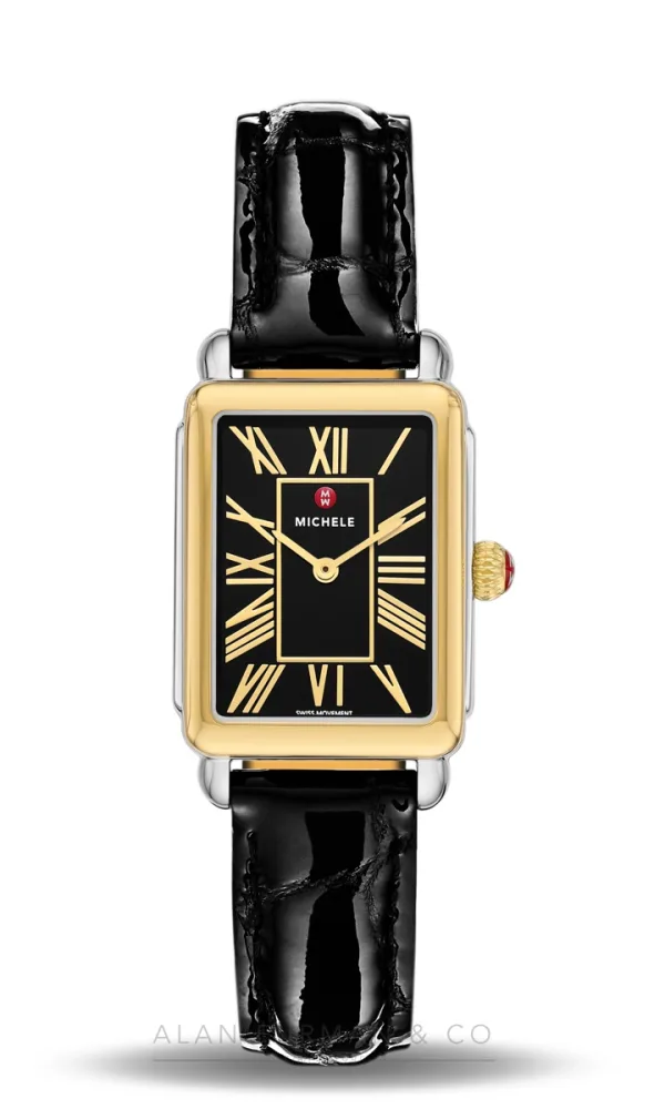 Michele Deco Park Black Leather 23mm (Ref. MWW06E000148)