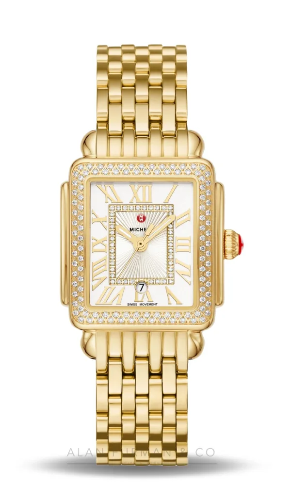 Michele Deco Madison Mid 18K Gold-Plated Diamond 31mm (Ref. MWW06G000003)