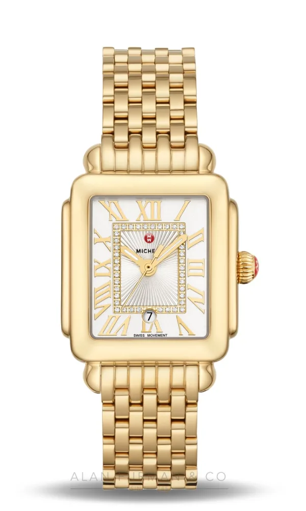 Michele Deco Madison Mid 18K Gold-Plated Diamond Dial 31mm (Ref. MWW06G000014)