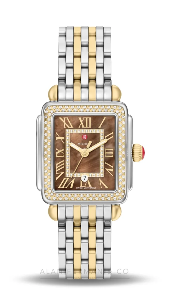 Michele Deco Madison Mid Diamond Two-Tone 18K Gold-Plated 31mm (Ref. MWW06G000052)