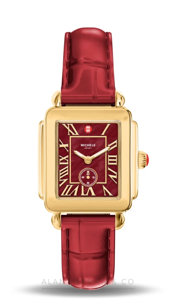 Michele Deco Sport Mid Ruby Red Leather 31mm (Ref. MWW06H000013)