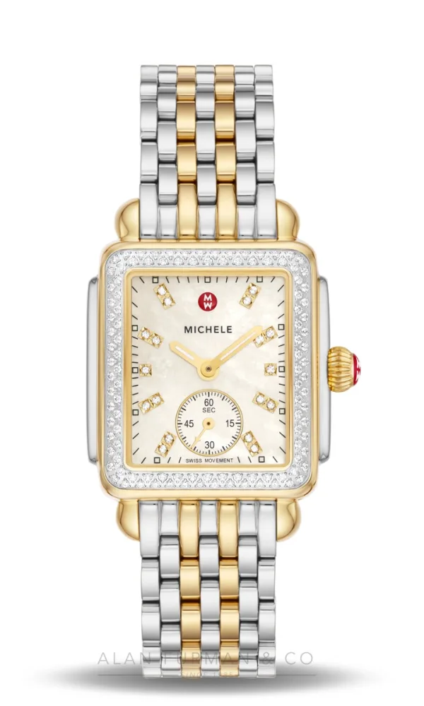 Michele Deco Mid Two-Tone 18K Gold-Plated Diamond 31mm (Ref. MWW06V000123)
